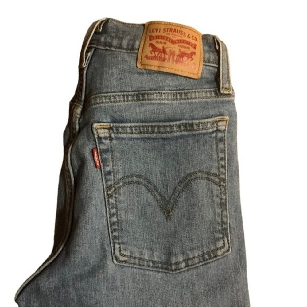 Levi's Wedgie Skinny Jeans Distressed Light Wash Size 24 - Picture 5 of 10